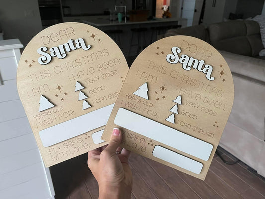 Dear Santa Dry Erase Board