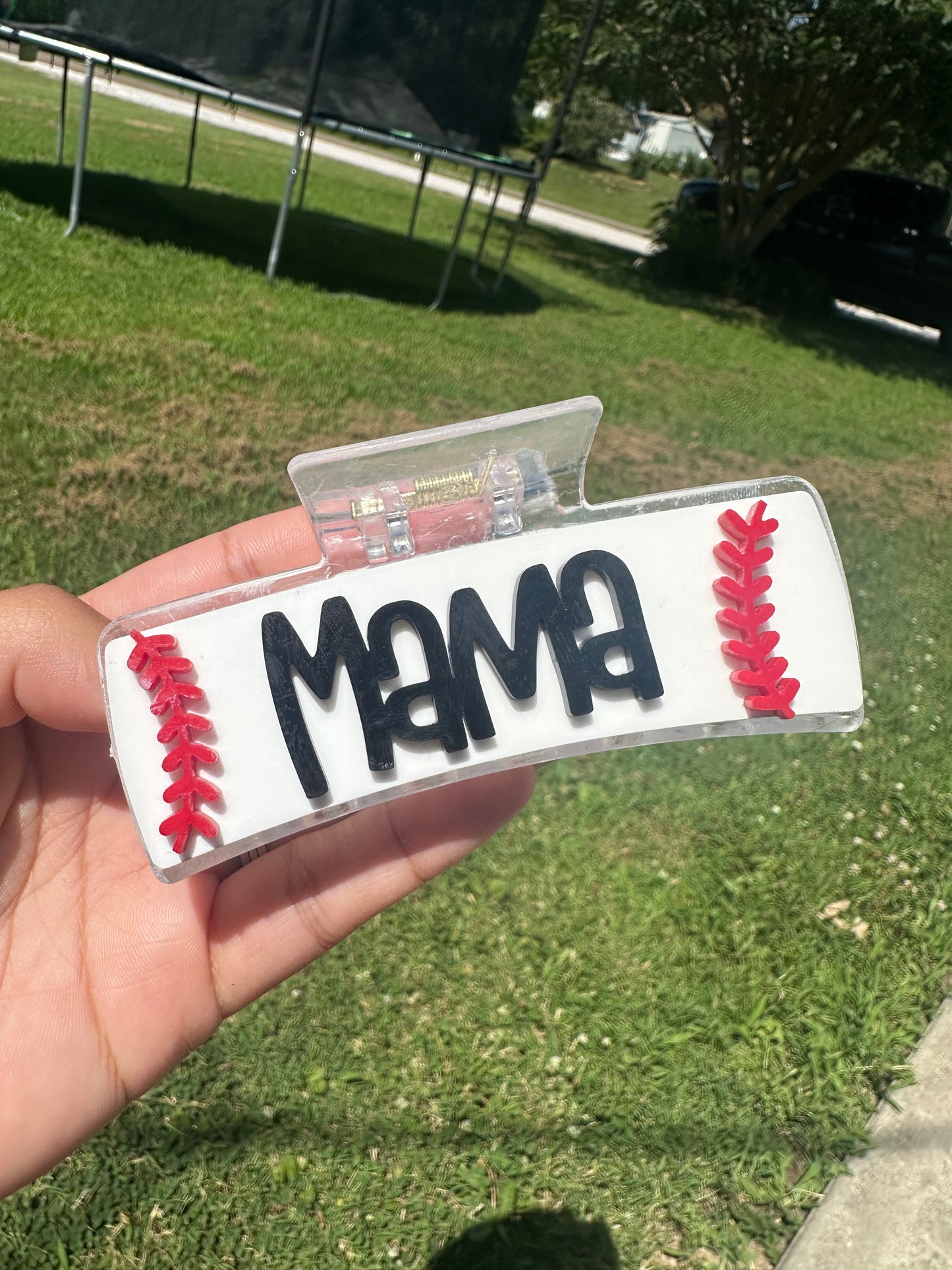 Sports Claw Clips- 4in